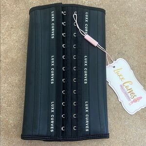 Luxx Curves Black 25 Steel Bones Waist Trainer Size Small Short Torso